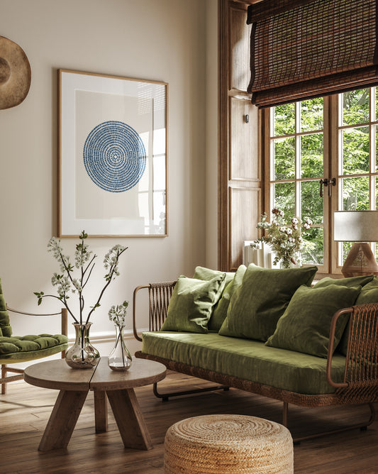 Jesus Feeds 5000 (blue, portrait)